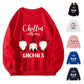 Christmas hoodie Christmas three little people print