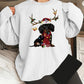Women'S Plus Size Christmas Dachshund Crew Neck Sweatshirt -