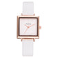 Square Women Bracelet Watch Contracted Leather Crystal WristWatches Women Dress Ladies Quartz Clock