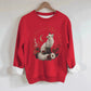 White fox print on hoodie