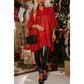 Christmas Mid-Sleeve Sequin Shirt for Women's Loose Casual Top