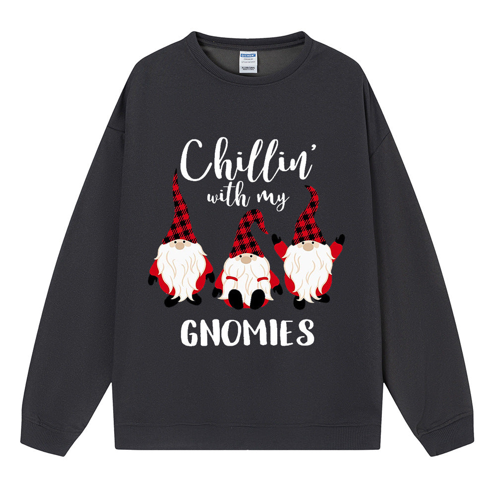 Christmas hoodie Christmas three little people print