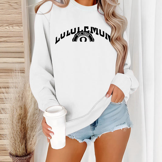 Letter printed long sleeved hoodie
