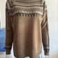 Half high collar pullover straight tube printed neutral style sweater