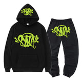 High Street Fashion Hoodie Set with Syna Print for Men