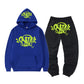 High Street Fashion Hoodie Set with Syna Print for Men
