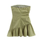 Fashion niche decorative strapless short dress for women