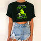 Women's Short Top Christmas Crop Top INS Style Spicy Girl Basic Short Sleeve Round Neck T-Shirt