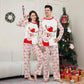Christmas Deer Letter Snowflake Christmas Family Matching Printed Loungewear Pajamas