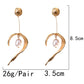 Ladies Fashion Earrings Heart Pearl Metal Jewelry