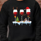 Men'S Crew Neck Long Sleeve Christmas-Themed Active Sweatshi