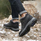 New winter sports shoes for men, outdoor shoes with plush insulation, cotton shoes, lightweight hiking shoes, oversized hiking shoes