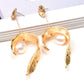 Ladies Fashion Earrings Heart Pearl Metal Jewelry