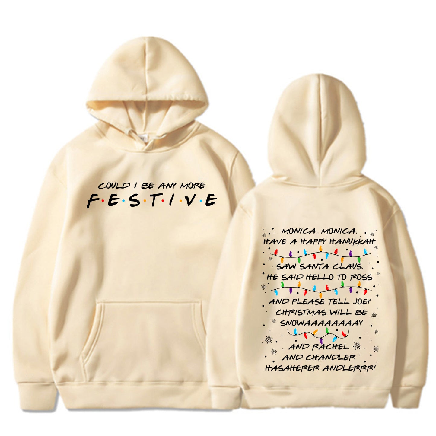 Festive Friends Series Hoodie Christmas Sweatshirt
