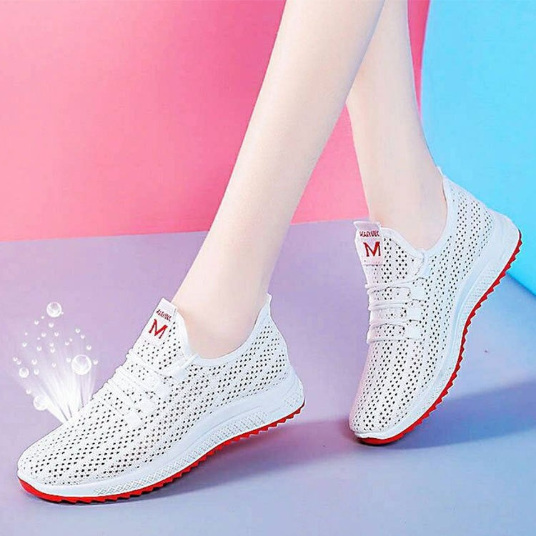 Autumn New Women's Shoes Fashion Single Shoes Casual Sports Travel Shoes Non slip Old Beijing Mesh Running Shoes