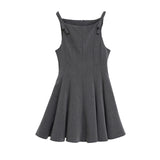Fashion casual shoulder bow sleeveless dress for women