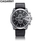 Cagarny Military Watches Men's Quartz Watch Leather Watchband Sports Wristwatches