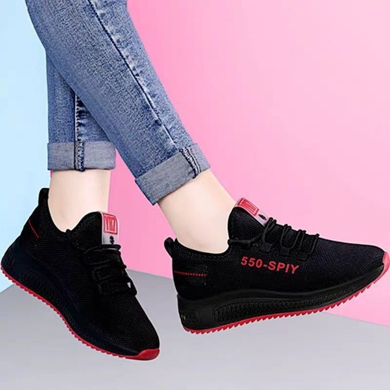 Autumn New Women's Shoes Fashion Single Shoes Casual Sports Travel Shoes Non slip Old Beijing Mesh Running Shoes