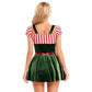 Christmas High-Waisted Outfit, Color-Blocking Christmas Performance Costume