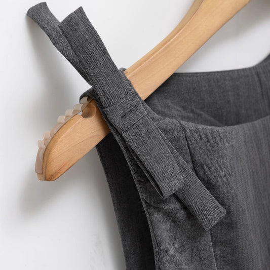 Fashion casual shoulder bow sleeveless dress for women