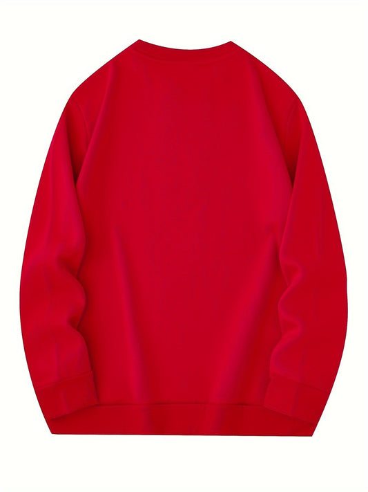 Men's Christmas Gnome Graphic Sweatshirt - Olive Green Casua