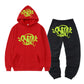 High Street Fashion Hoodie Set with Syna Print for Men