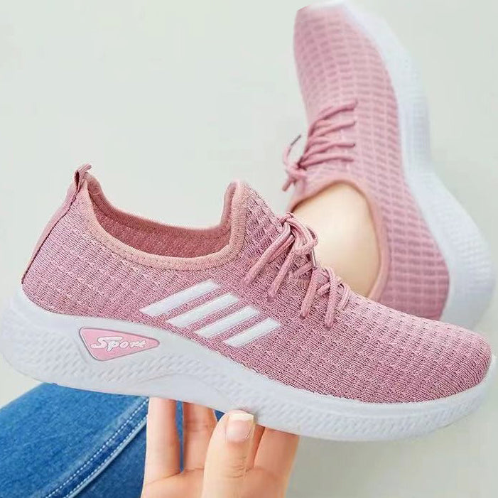 Autumn New Women's Shoes Fashion Single Shoes Casual Sports Travel Shoes Non slip Old Beijing Mesh Running Shoes