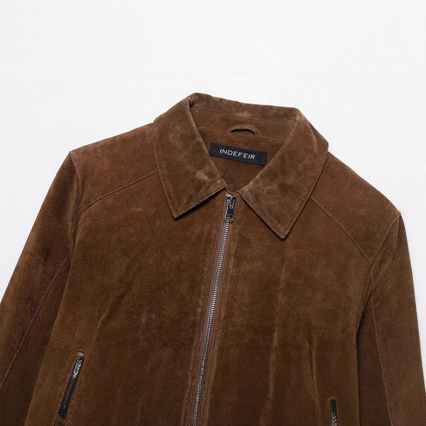 Short fashion short leather lapel jacket for women