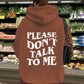 Hooded long sleeved fleece hoodie with letter print on top