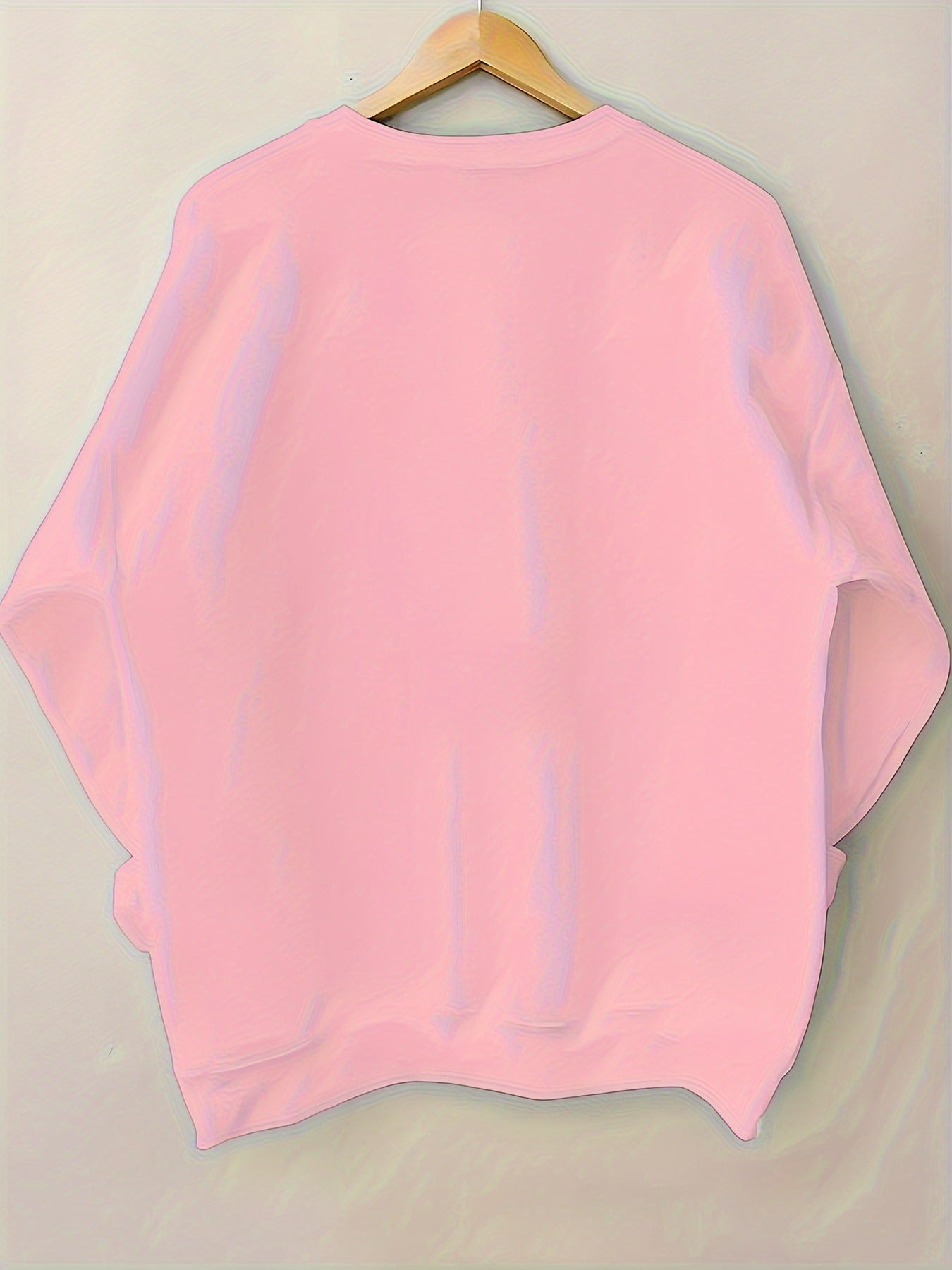 Long Sleeve Christmas Reindeer Graphic Crew Neck Sweatshirt