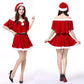 Christmas costume Winter women's red Christmas costume stage performance costume