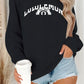 Letter printed long sleeved hoodie