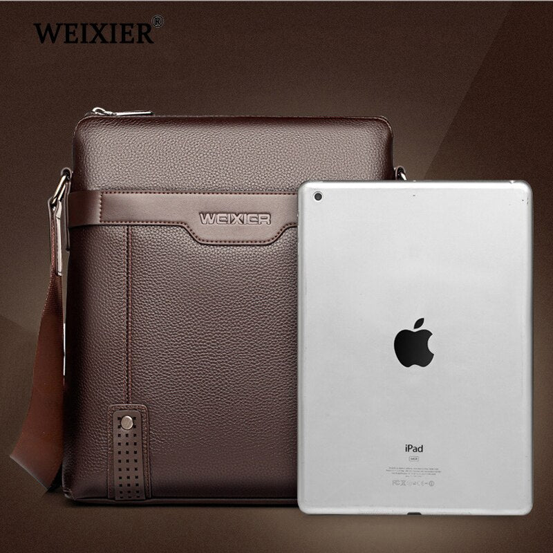WEIXIER New Fashion PU Leather Men Messenger Bags Casual Men's Small Shoulder Bag Crossbody Business Men's Handbag Small
