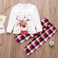 Christmas Family Matching Pajamas Set Deer Adult Kid Family Matching Clothes Top+Pants Xmas Sleepwear Pj's Set Baby Romper