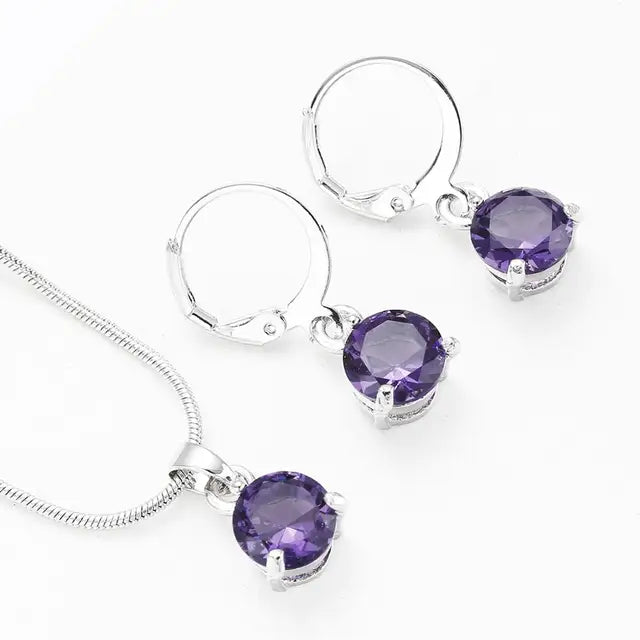 Necklace Crystal Earrings Jewelry Sets