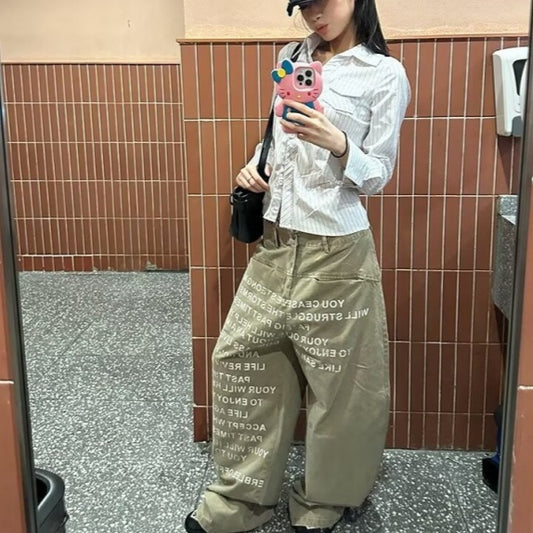 Handsome Casual Loose Fitting Straight Leg Pants