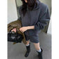 New Springautumn Polo-neck Sweater Jacket Short Two-piece Set