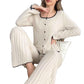 Womens Brushed-soft Ribbed Cardigan For Cozy Sleepwear