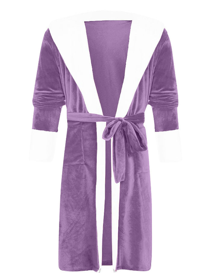 Ms Xiangses Lapel Nightgown And Loungewear For Fall And Winter