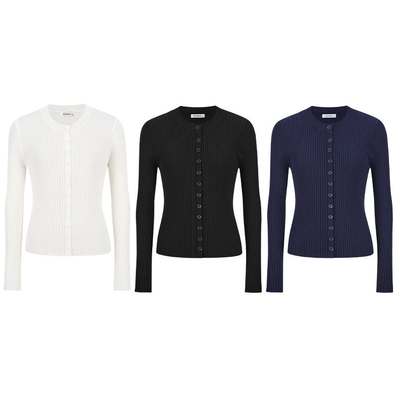 Single-breasted Knitted Cardigan Jacket